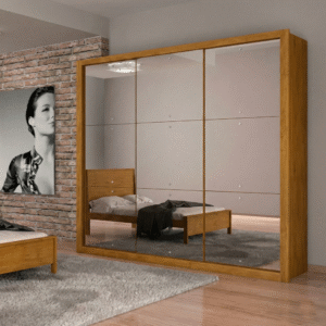 Guarda-roupa Veneza Luxo 1,90m - 3 Portas espelhadas - Rufato