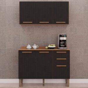 Balcão Valência + Aéreo Triplo - Sallêto Móveis