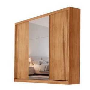 Guarda-Roupa Oslo com espelho 1.82m - 3 portas - Rufato