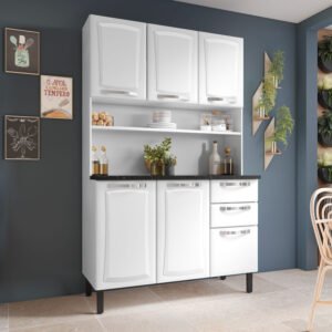 Kit Cozinha de Aço Pratika 120cm - 6portas 2gavetas - Itatiaia